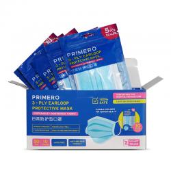 Primero 3 Ply Earloop Protective Mask Box (10 Sachet @5s)