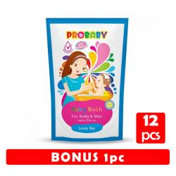 Probaby Baby Bath Lovey Sky Pouch 230ml (Beli 12pcs Bonus 1pc)