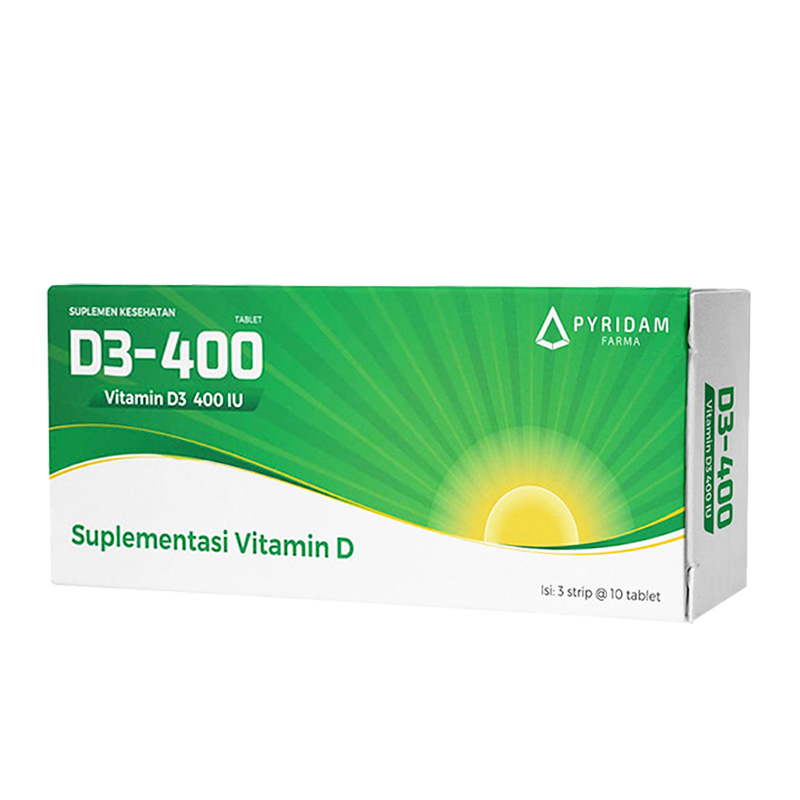 Jual D3 400 Vitamin D3 400iu 3 Strip 10 Tablet Hbhoz