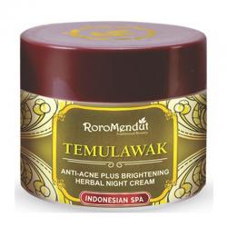 Roro Mendut Anti-Acne Plus Brightening Herbal Night Cream Temulawak 15gr