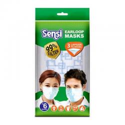 Sensi 3ply Earloop Mask Motif 6s