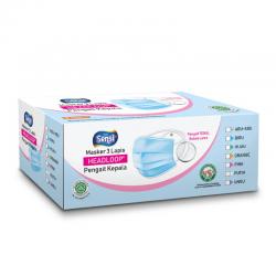 Sensi Masker 3 Lapis Headloop White 40s