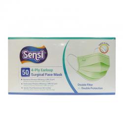 Sensi 3ply Earloop Surgical Face Mask Green 50s
