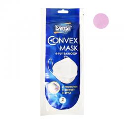 Sensi Convex Mask 4-Ply Earloop Pink 2s