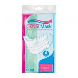 Sensi 3ply Earloop Surgical Face Mask Green 6s