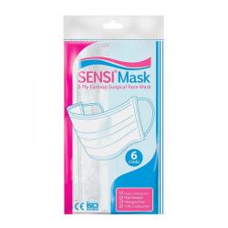 Sensi 3ply Earloop Surgical Face Mask White 6s