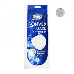 Sensi Convex Mask 4-Ply Earloop Gray 2s