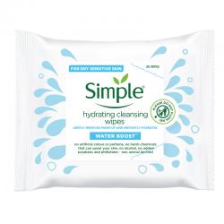 Simple Water Boost Hydrating Cleansing Wipes 25s