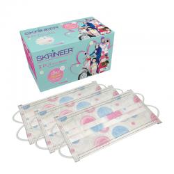 Skrineer Girly Hijab Mask Earloop Motif Dotty Pink 3Ply 50s