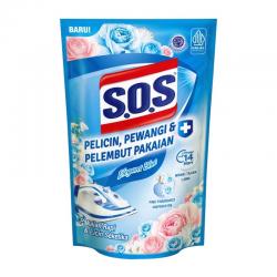 SOS Pelicin Pewangi & Pelembut Pakaian Elegant Blue Refill 300ml