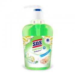 SOS Hand Wash Anti Bacterial Melon Floral Bottle Pump 400ml