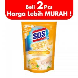 SOS Hand Wash Anti Bacterial Melon Floral Refill 300ml (BELI 2pcs LEBIH MURAH)