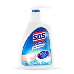 SOS Hand Wash Anti Bacterial Bottle Pump 200ml