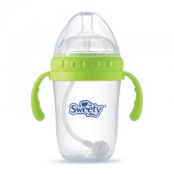Sweety Baby Bottle Extra Wide Neck With Handle Green 260ml