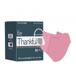 Thankful 4-Ply Earloop 3D Mask Pink 30s