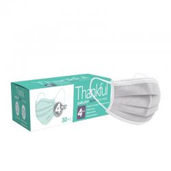 Thankful 4-Ply Earloop Daily Face Mask Grey 30s