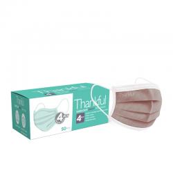 Thankful 4-Ply Earloop Daily Face Mask Coffee 50s