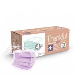 Thankful 4-Ply Headloop Daily Face Mask Ungu 30s