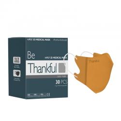 Thankful 4-Ply Earloop 3D Mask Butterscotch 30s
