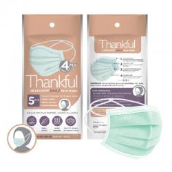 Thankful 4-Ply Headloop Daily Face Mask Green 5s