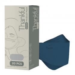 Thankful 4-Ply Earloop KF94 Medical Mask Navy Blue 20s