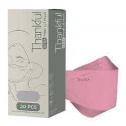 Thankful 4-Ply Earloop KF94 Medical Mask Pink 20s