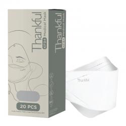 Thankful 4-Ply Earloop KF94 Medical Mask White 20s