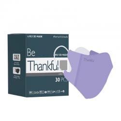 Thankful 4-Ply Earloop 3D Mask Purple 30s