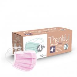 Thankful 4-Ply Headloop Daily Face Mask Pink 30s