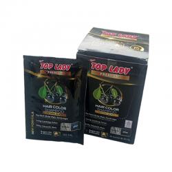 Top Lady Premium Hair Color Shampoo Black Pack (12 Sachet @ 30ml)