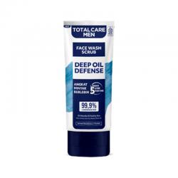 Total Care Men Face Wash Scrub Deep Oil Defense 50ml