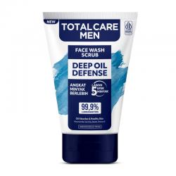 Total Care Men Face Wash Scrub Deep Oil Defense 100ml