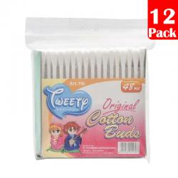 Tweety Cotton Buds ART-116 Refill Pack (12 Pack @ 48pcs)