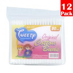 Tweety Cotton Buds ART-117 Refill Pack (12 Pack @ 80pcs)