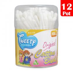 Tweety Cotton Buds ART-119 Round Tube Pack (12 Pot @ 100pcs)