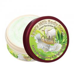 Velvy Goats Milk Body Scrub Green Tea and Aloe Vera 250gr