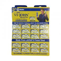 VI-JOHN Super Stainless Double Edge Blades (20 Pack @ 5pcs)