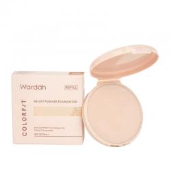 Wardah Colorfit Velvet Powder Foundation Refill 32N Neutral Beige 11gr