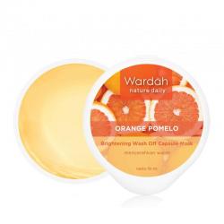 Wardah Nature Daily Orange Pomelo Brightening Wash Off Capsule Mask 10ml