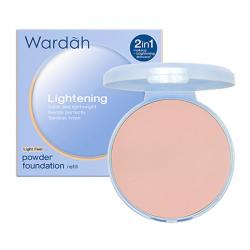 Wardah Refill Lightening Powder Foundation Light Feel 03 Pink Fair 12gr