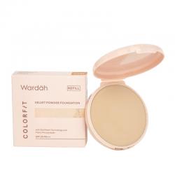 Wardah Colorfit Velvet Powder Foundation Refill 33W Olive Beige 11gr