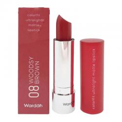 Wardah Colorfit Ultralight Matte Lipstick 08 Woodsy Brown 3.6gr