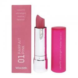 Wardah Colorfit Ultralight Matte Lipstick 01 Parfait Pink 3.6gr