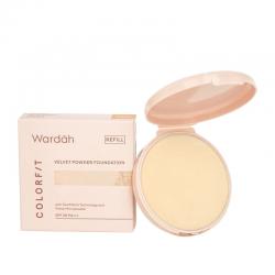 Wardah Colorfit Velvet Powder Foundation Refill 22N Light Ivory 11gr