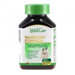 Well Care Well Boost Formula 60 Tablet (BELI 3 Pcs BONUS 1 Pack Tissue Basah & 1 Pcs Washlap Baby)