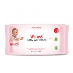 Wetkins Baby Wet Wipes Pink 50s
