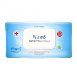 Wetkins Wet Wipes Antiseptic 50s