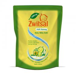 Zwitsal Baby Milky Bath Natural Rich Honey Pouch 250ml