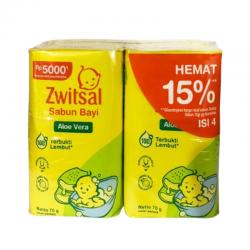 Zwitsal Baby Bar Soap Classic Aloe Vera (4x70gr)