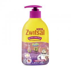 Zwitsal Kids 2in1 Hair and Body Soft and Moisturizing Pink Pump 280ml